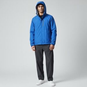 Paradox Men’s Blue‎ Waterproof Rain Jacket Hooded Lightweight Shell XL